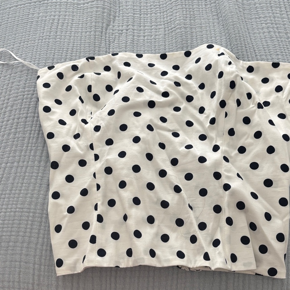 Reformation Like New Polka Dot Strapless Top